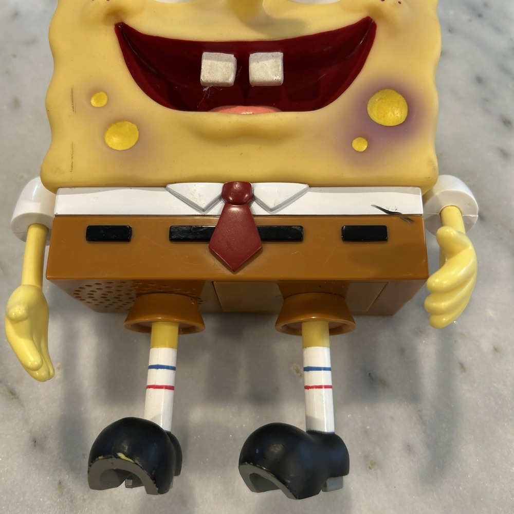SpongeBob Squarepants Squeeze Me Talking Figure Viacom 2002 Vintage Nickelodeon - Picture 2 of 3